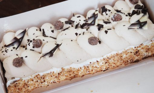 Mocca langwerpig gebakstuk (8pers)