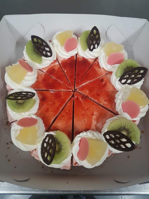Kwarktaart aardbei