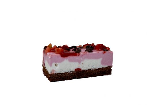 vegan gebakje aardbei